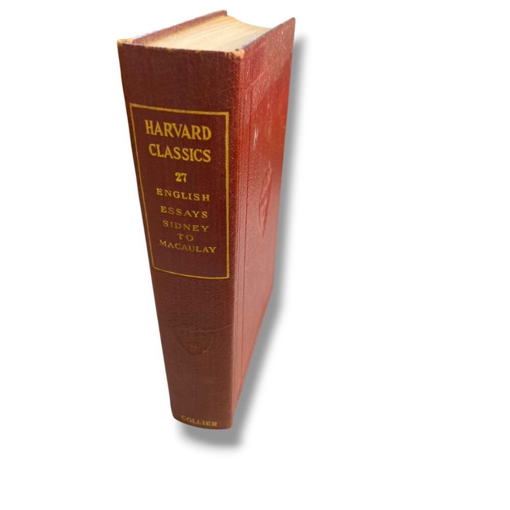 Harvard Classics 27 English Essays Sidney to Macaulay 1910 Hardcover Book
